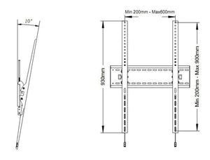 Multibrackets M Universal Tilt Wall Mount SD MAX 1200x900