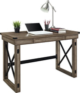 Dorel Home Wildwood Range Desk in Rustic Grey