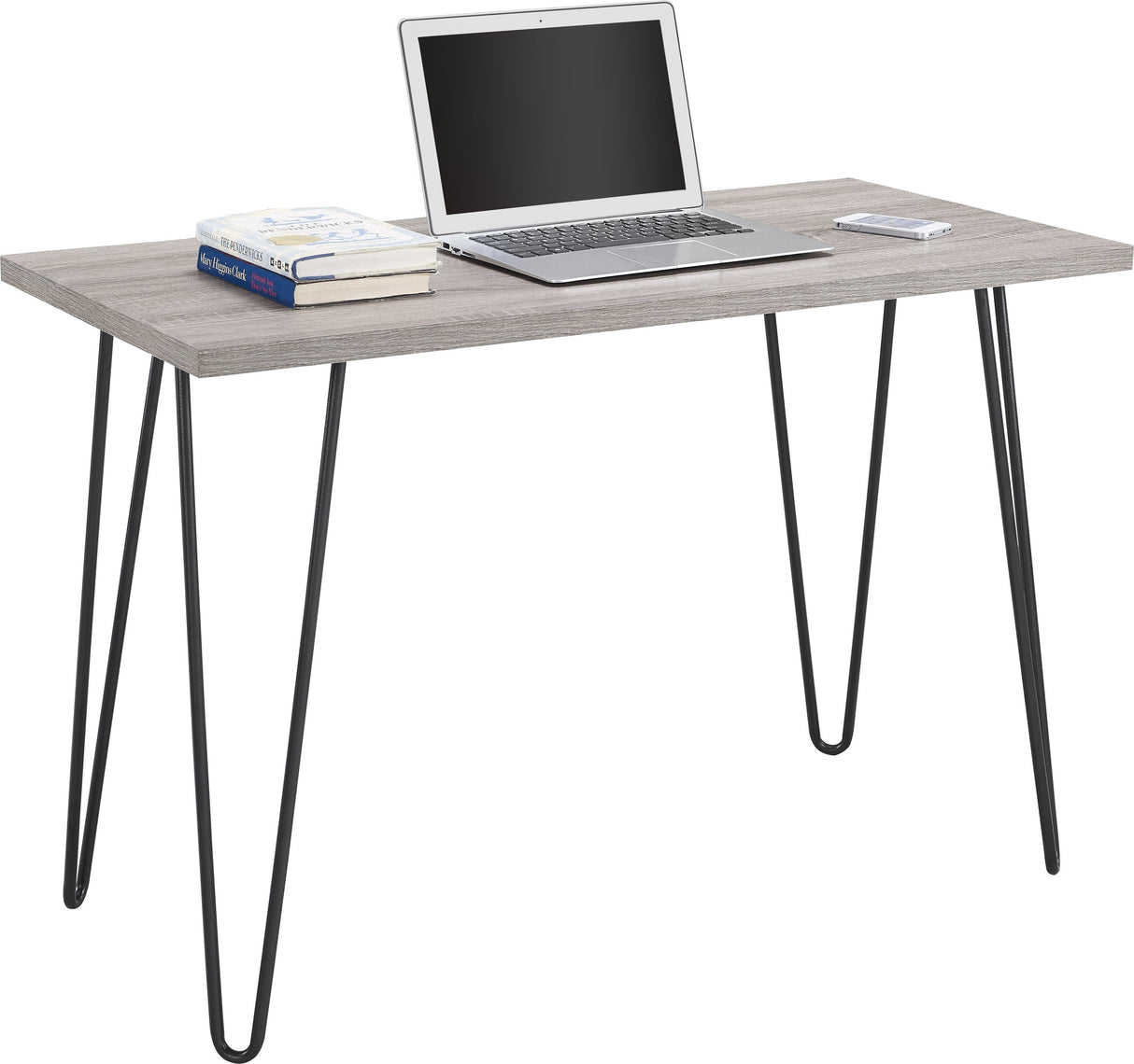 Dorel Home Owen Range Retro Desk in Grey Oak