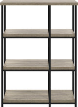 Dorel Home Elmwood Range Bookcase in Distressed Grey Oak