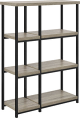 Dorel Home Elmwood Range Bookcase in Distressed Grey Oak