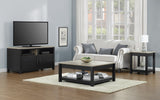 Dorel Home Carver Range End Table in Weathered Oak and Black