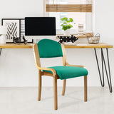 Nautilus Designs Tahara Beech Framed Stackable Side Chair with Upholstered and Padded Seat and Backrest - Aqua