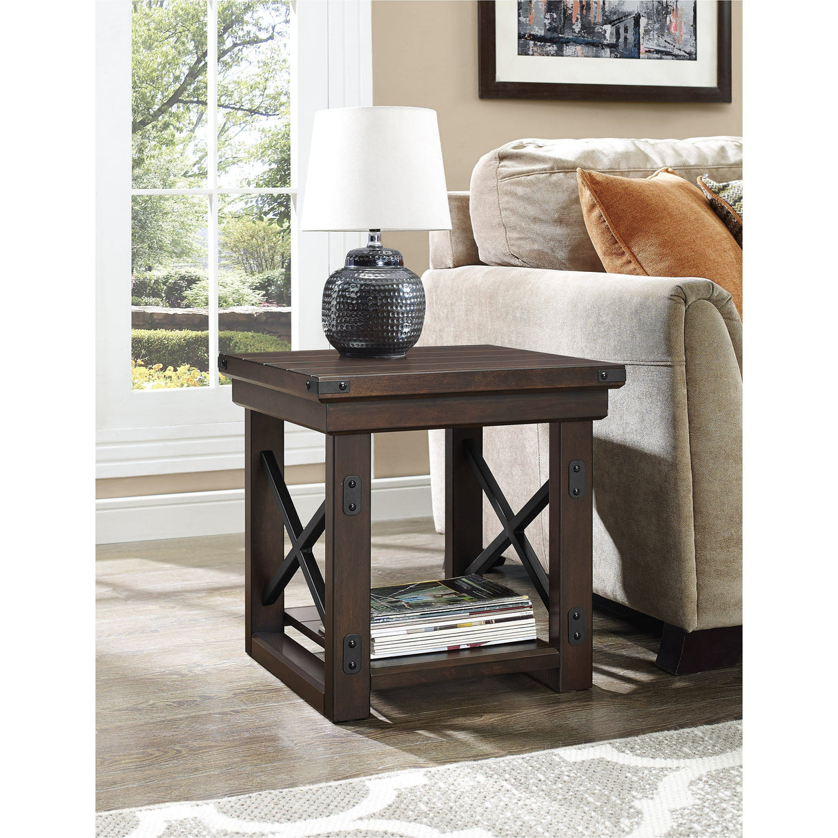 Dorel Home Wildwood Range End Table in Espresso