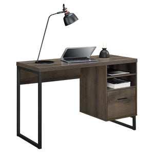 Dorel Home Candon Range Desk in Medium Brown