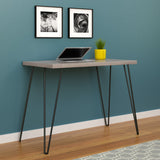 Dorel Home Owen Range Retro Desk in Grey Oak
