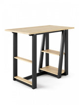 Alphason Penzance Oak and Black Compact Study Desk (AW3140)