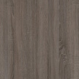 Dorel Home Elmwood Range Double Pedestal Desk in Distressed Grey Oak