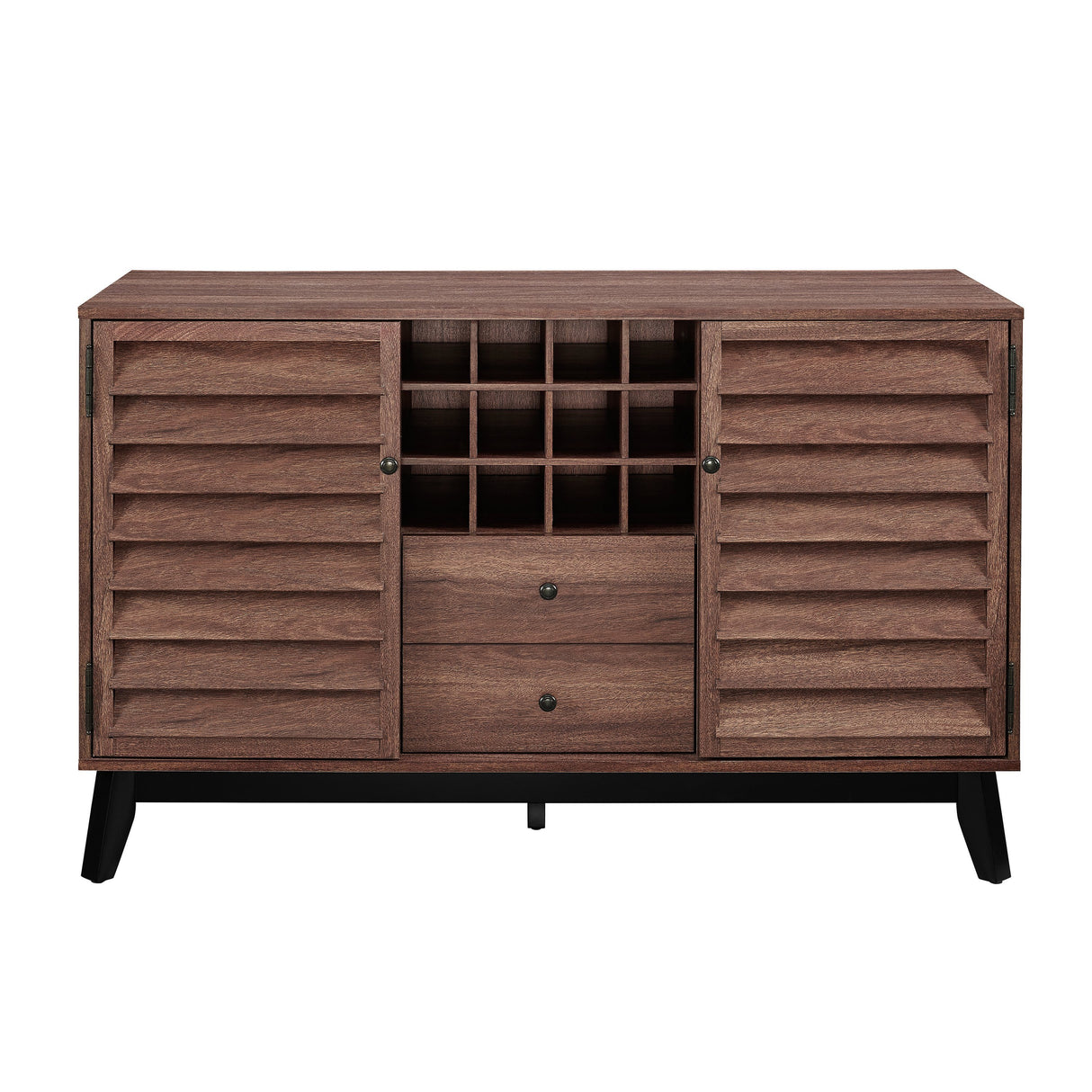 Dorel Home Vaughn Range Wine Cabinet in Walnut