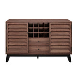 Dorel Home Vaughn Range Wine Cabinet in Walnut