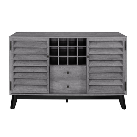 Dorel Home Vaughn Range Wine Cabinet in Grey Oak