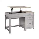 Dorel Home Carver Lift Top Office Desk in Grey (9257096COMUK)