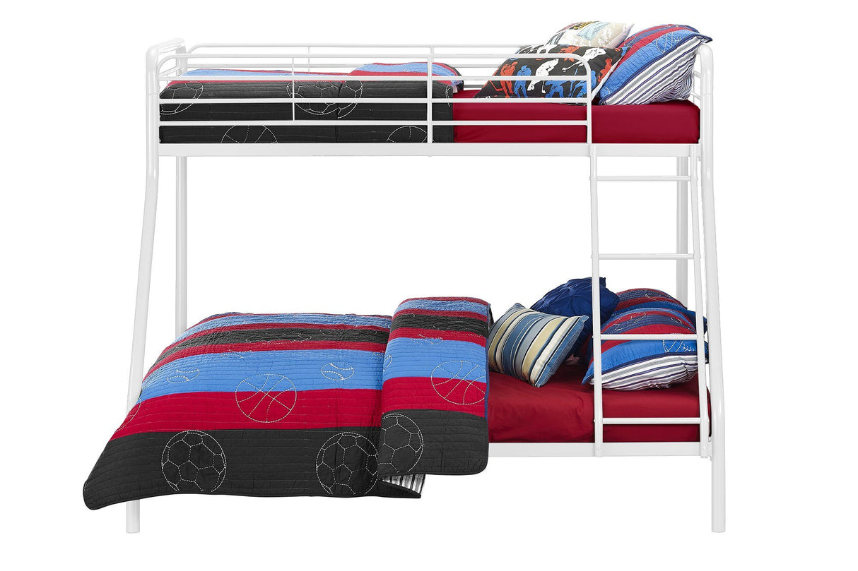 Dorel Home Single over Double Bunk Bed in White