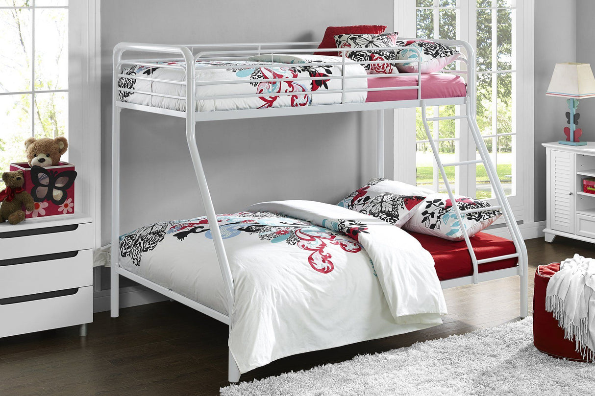 Dorel Home Single over Double Bunk Bed in White