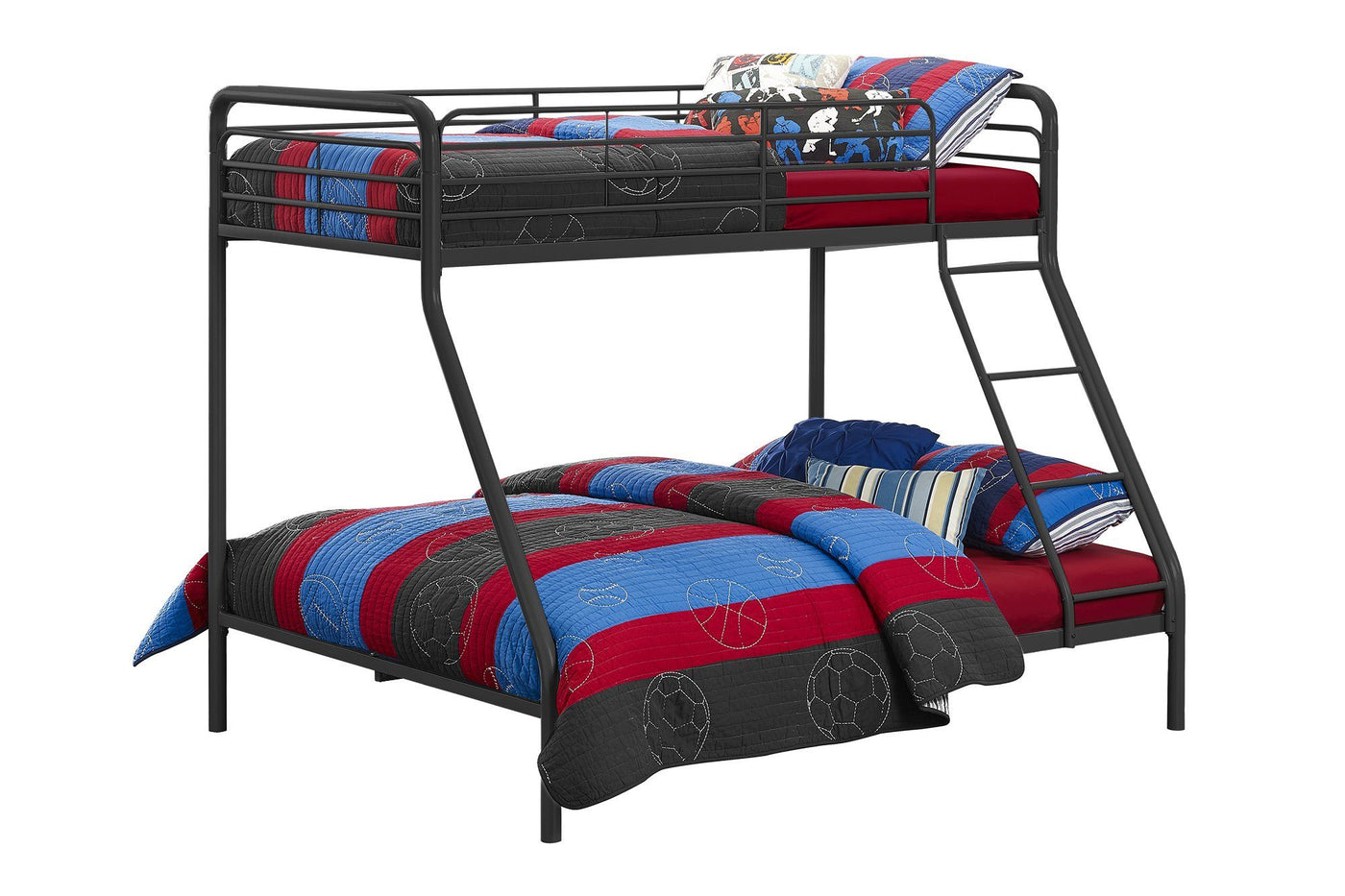 Black bunk bed shop twin over full