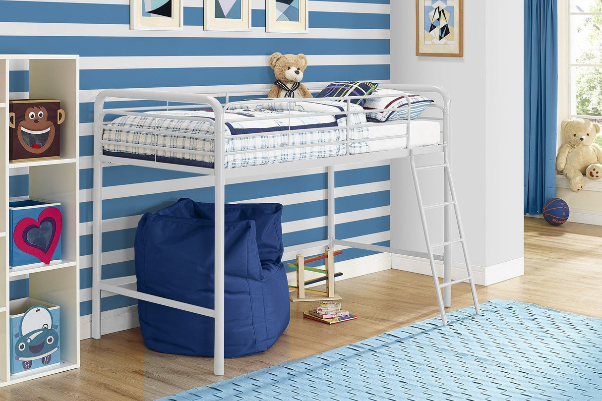 Dorel Home Single Midsleeper Bunk Bed in White