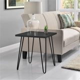 Dorel Home Owen Range Retro End Table in Black Oak