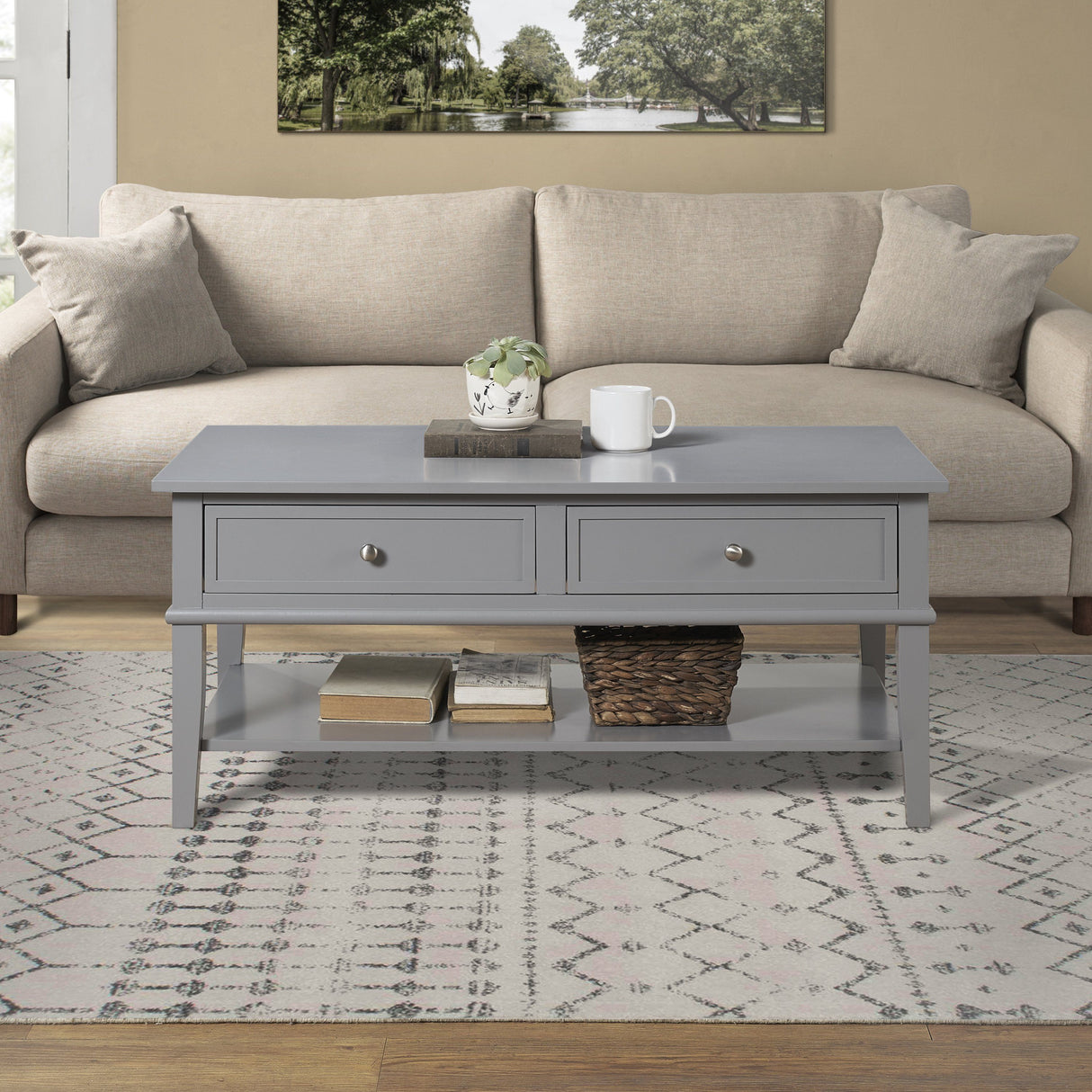 Dorel Home Franklin Range Coffee Table in Grey