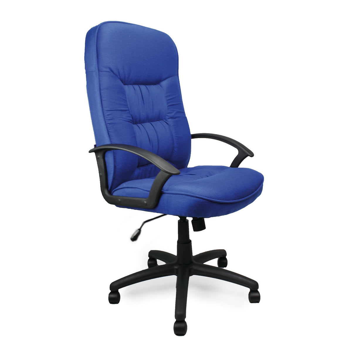 Nautilus Designs Coniston High Back Fabric Executive Armchair with Sculptured Stitching Detail - Blue