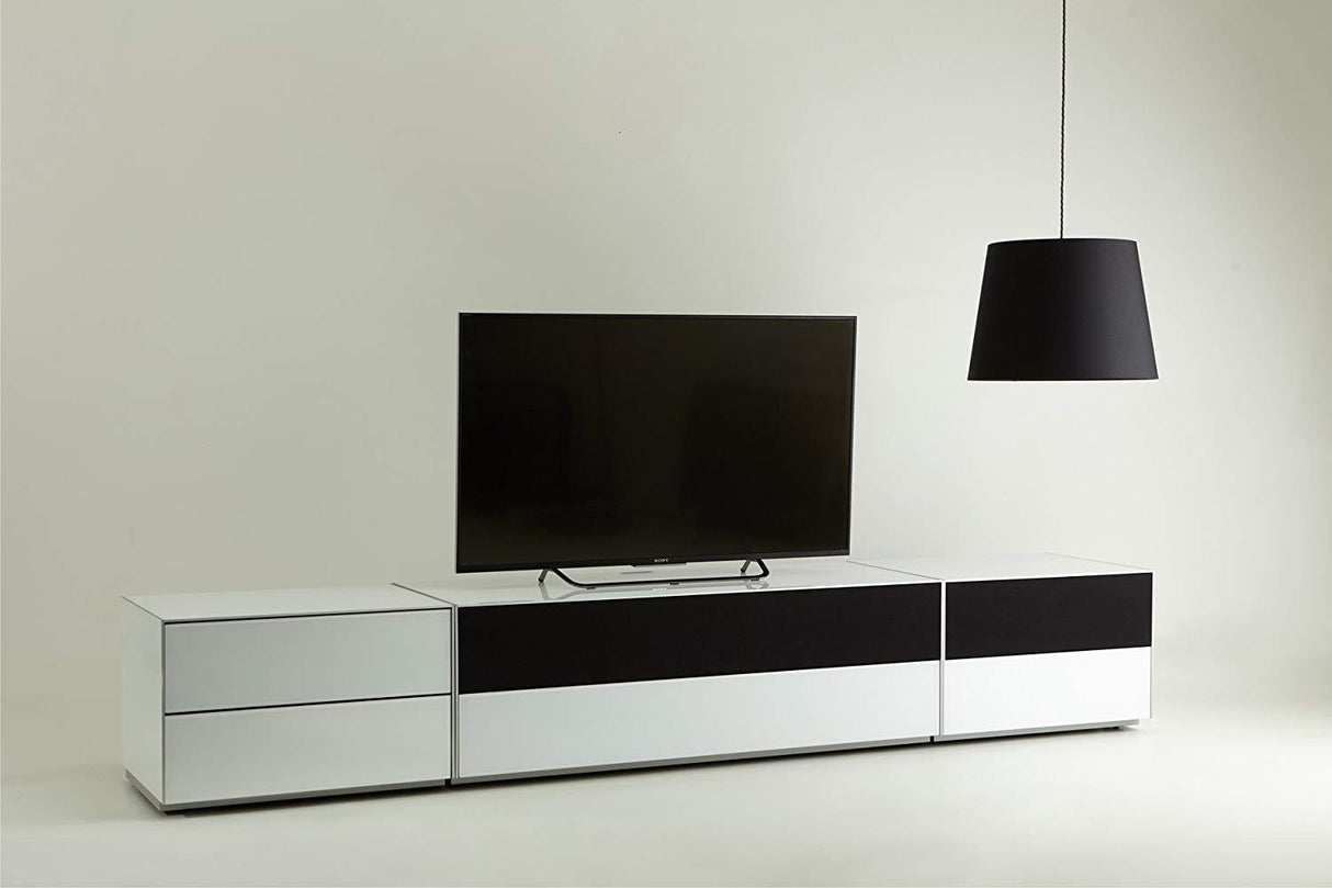 Optimum Project 1300FG Enclosed TV Cabinet with Half Fabric Front