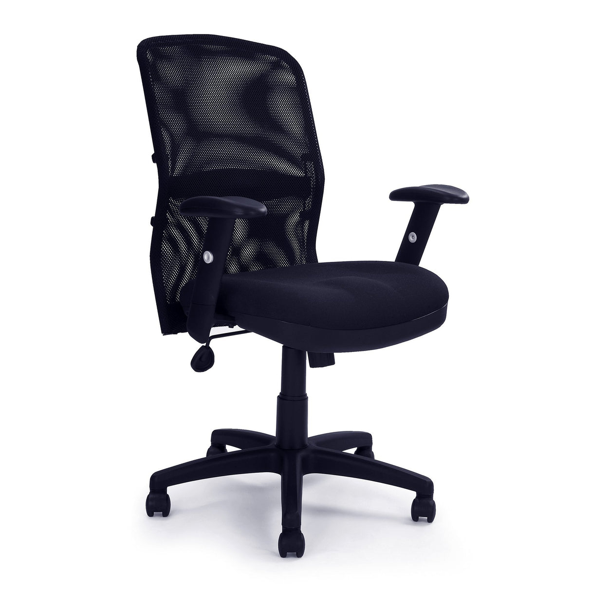 Nautilus Designs Jupiter Mesh Back Manager Armchair with Adjustable Lumbar Support - Black