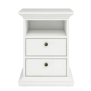 Furniture To Go Paris Bedside Cabinet in White (701703024949)