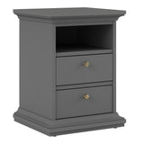 Furniture To Go Paris Bedside Cabinet in Matt Grey (70170302IGIG)
