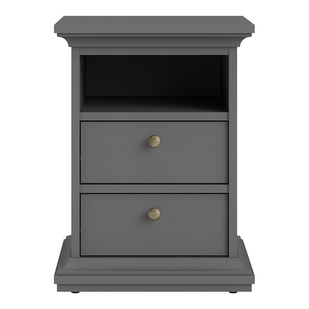 Furniture To Go Paris Bedside Cabinet in Matt Grey (70170302IGIG)