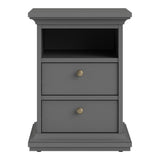 Furniture To Go Paris Bedside Cabinet in Matt Grey (70170302IGIG)