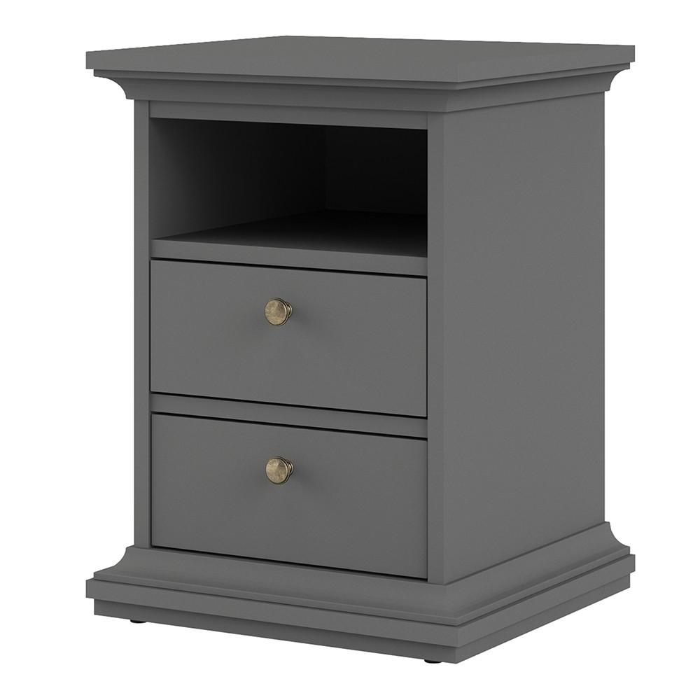 Furniture To Go Paris Bedside Cabinet in Matt Grey (70170302IGIG)