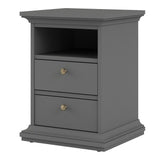 Furniture To Go Paris Bedside Cabinet in Matt Grey (70170302IGIG)