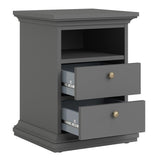 Furniture To Go Paris Bedside Cabinet in Matt Grey (70170302IGIG)
