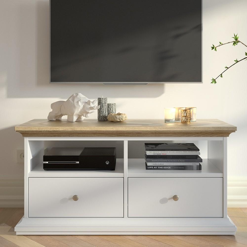 Furniture To Go Paris TV Stand in Oak and White (7017781249AK)