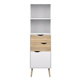Furniture To Go Oslo Bookcase in White and Oak (7047538249AK)