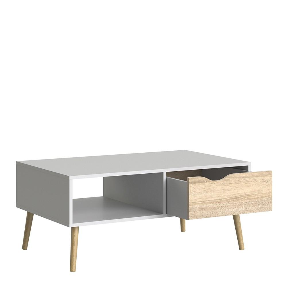 Furniture To Go Oslo Coffee Table in White and Oak (7047538449AK)