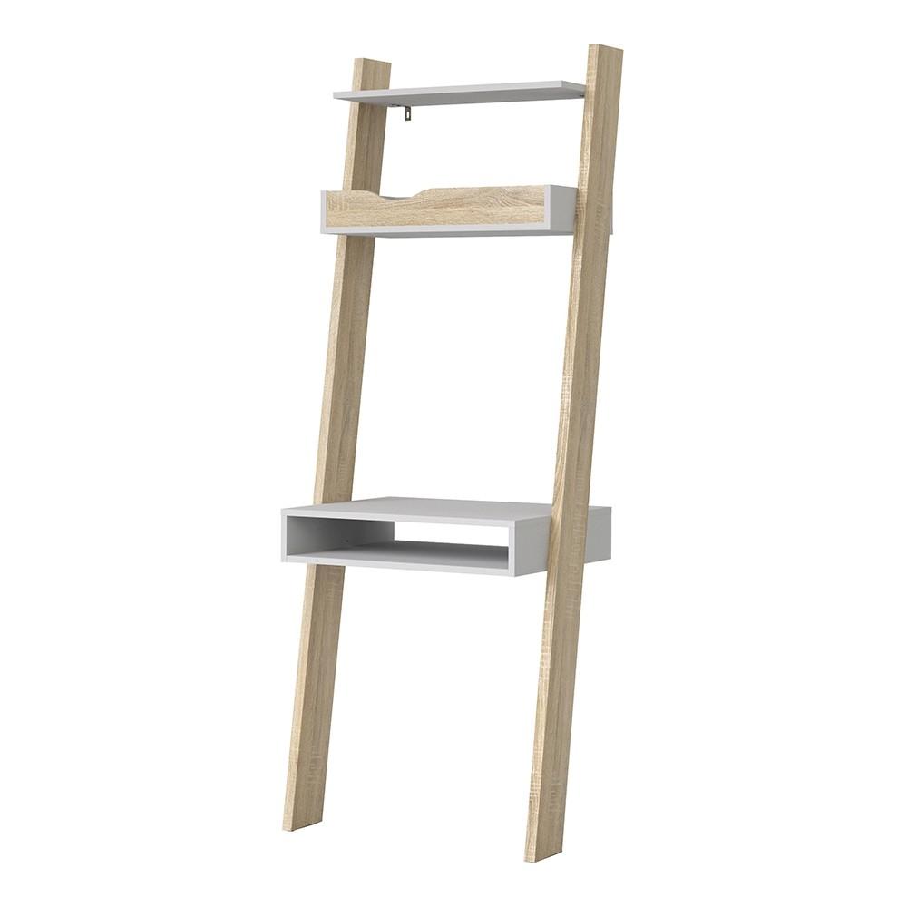 Furniture To Go Oslo Leaning Desk in White and Oak (7047538949AK)