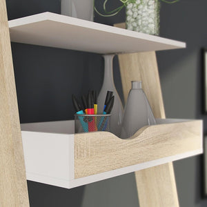 Furniture To Go Oslo Leaning Desk in White and Oak (7047538949AK)