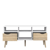 Furniture To Go Oslo Wide TV Stand in White and Oak (7047539149AK)