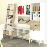 Furniture To Go Oslo Wide TV Stand in White and Oak (7047539149AK)