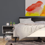 Furniture To Go Oslo Bedside Cabinet in White and Black (7047539449GM)
