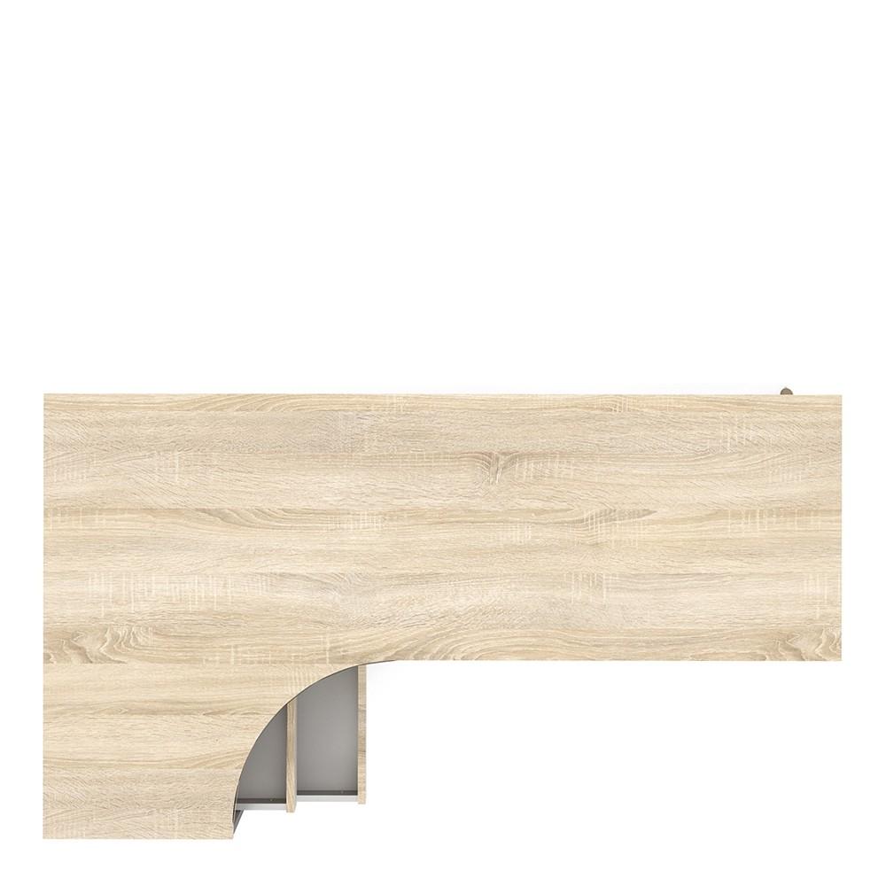 Furniture To Go Oslo Desk with Return in White and Oak (7047545049AK)