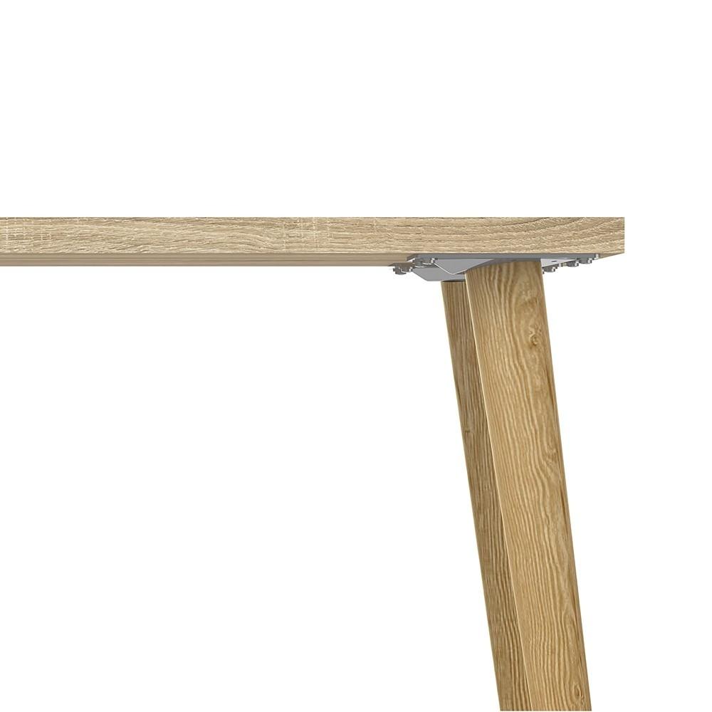 Furniture To Go Oslo Desk with Return in White and Oak (7047545049AK)