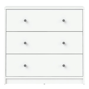 Furniture To Go May 3-Drawer Chest in White (7087033249)