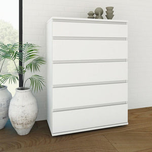 Furniture To Go Nova 5 Drawer Chest in White (7097120049)