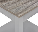 Dorel Home Carver Range End Table in Weathered Oak and Grey