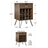 Novogratz Concord Natural Wine Rack Cabinet (8374348COMNUK)