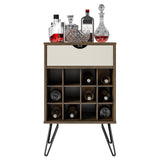 Novogratz Concord Brown Oak Wine Rack Cabinet (8374322COMNUK)