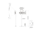 Multibrackets M Single Pole Floormount Pro 32"-65"