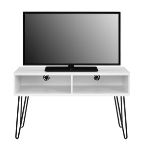 Dorel Home Owen Range Retro TV Stand in White