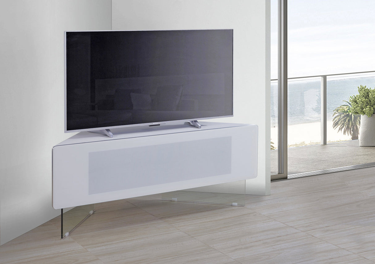 MDA Designs Antares White Corner TV Cabinet